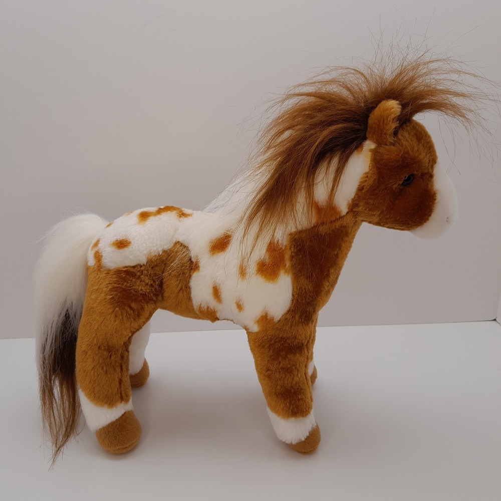 Douglas Pinto Pony Plush Standing Horse Toy Tan White Spotted 10" Stuffed Animal - Picture 6 of 7
